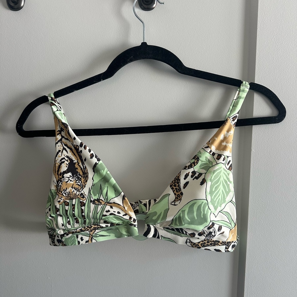 Aerie safari/animal print triangle bikini top!